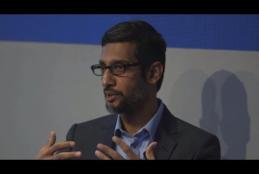 Embedded thumbnail for Davos 2018: Google CEO Sundar Pichai on A.I., Cybersecurity, Tax > paragrafi > Video